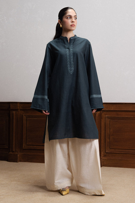 ZARA SHAHJAHAN - 2PC EMBROIDERED KURTA WITH EMBROIDERED TROUSER - A616