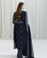 LUMEA - STITCHED 3 PIECE EMBROIDERED CHIFFON