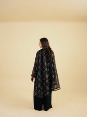 SASHA - 3PC PRINTED CHIFFON SHIRT CHIFFON DUPATTA VISCOSE INNER & TROUSER - A1001