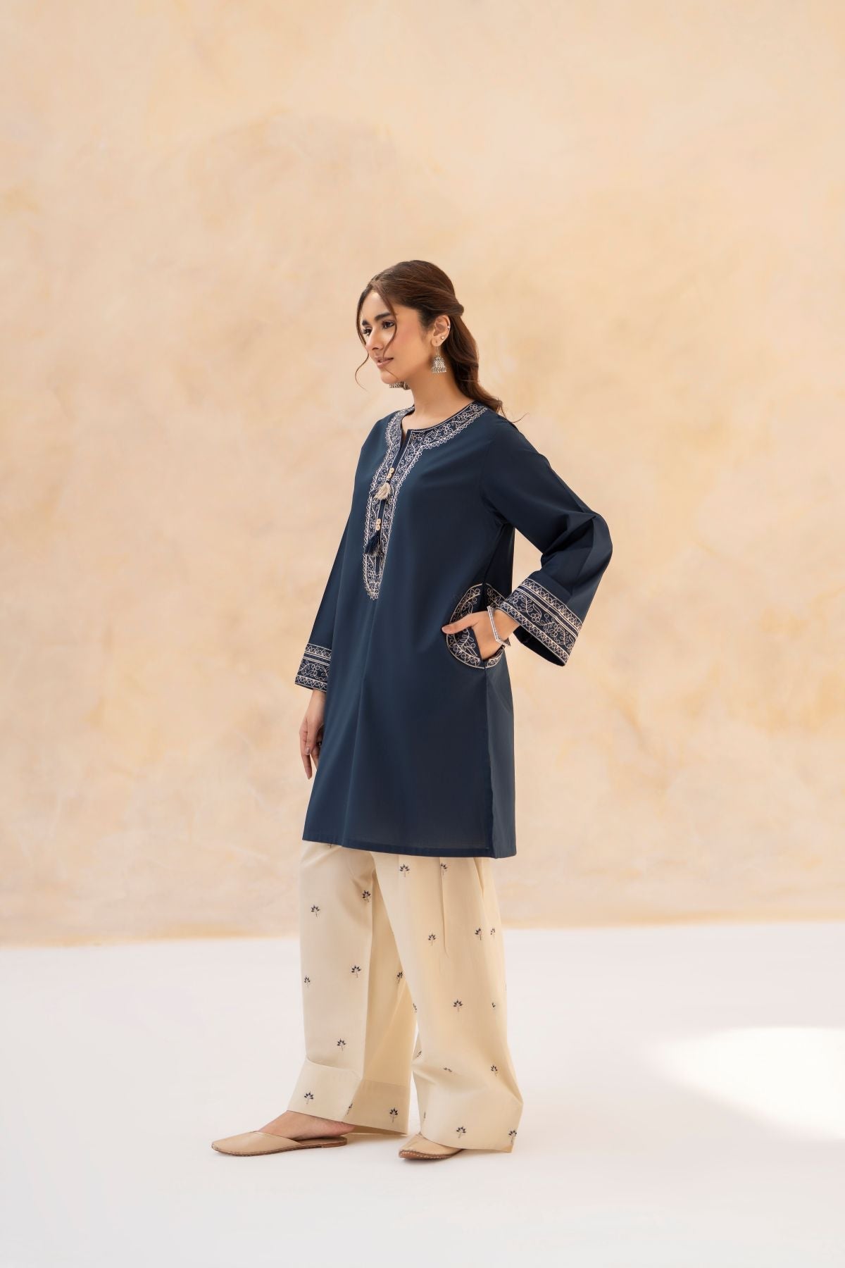 LAZULI-2PC LAWN EMBROIDERED SHIRT WITH LAWN EMBROIDERED TROUSER-P-305