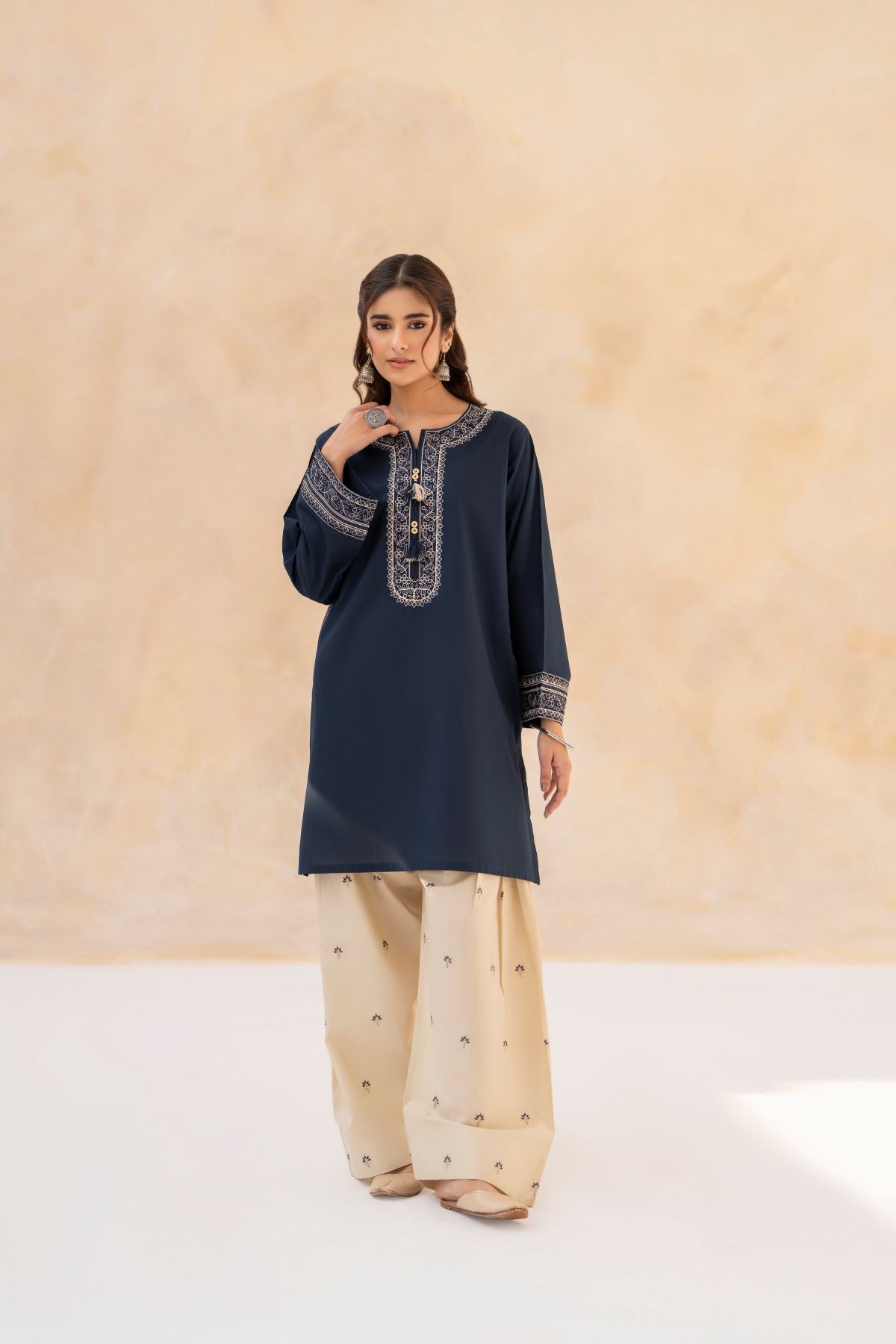 LAZULI-2PC LAWN EMBROIDERED SHIRT WITH LAWN EMBROIDERED TROUSER-P-305