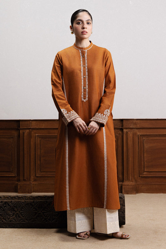 ZARA SHAHJAHAN - 2PC EMBROIDERED KURTA WITH EMBROIDERED TROUSER - A842