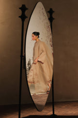 QALAMKAR - 3PC RAW SILK EMBROIDERED SHIRT WITH EMBROIDERED DUPATTA AND TROUSER - A