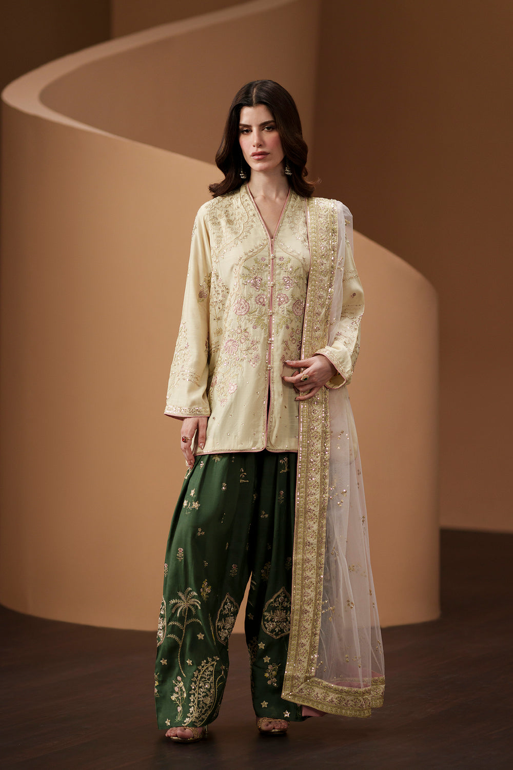 ETHNIC 3PC WEDDING COLLECTION EMBROIDERED SUIT