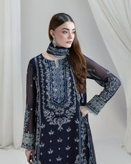LUMEA - STITCHED 3 PIECE EMBROIDERED CHIFFON