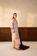 ZEENAT - STITCHED 3 PIECE EMBROIDERED DHANAK