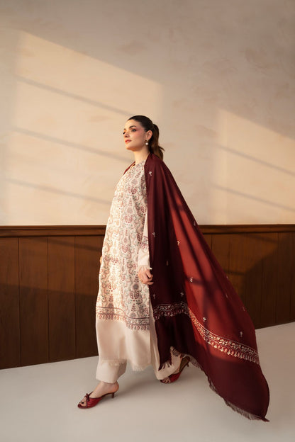 ZEENAT - STITCHED 3 PIECE EMBROIDERED DHANAK