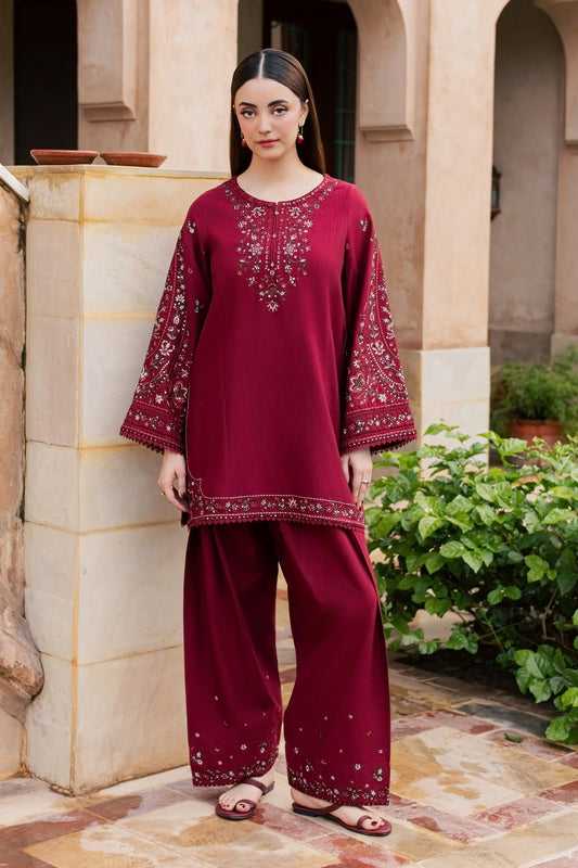 ROYAL LOOM - STITCHED 2 PIECE EMBROIDERED DHANK PRET