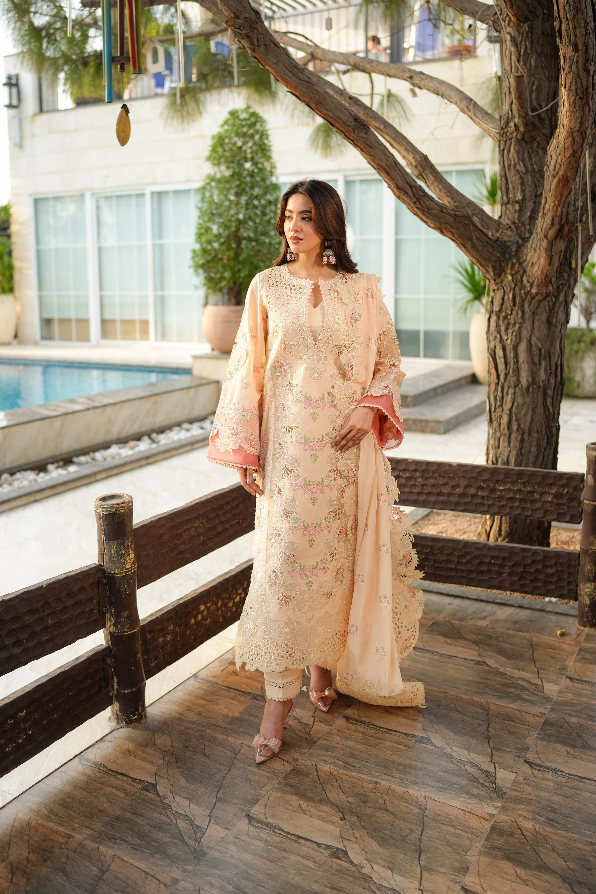 Aneelas - 3pc Embroidered Unstitched Signature Lawn - P3631