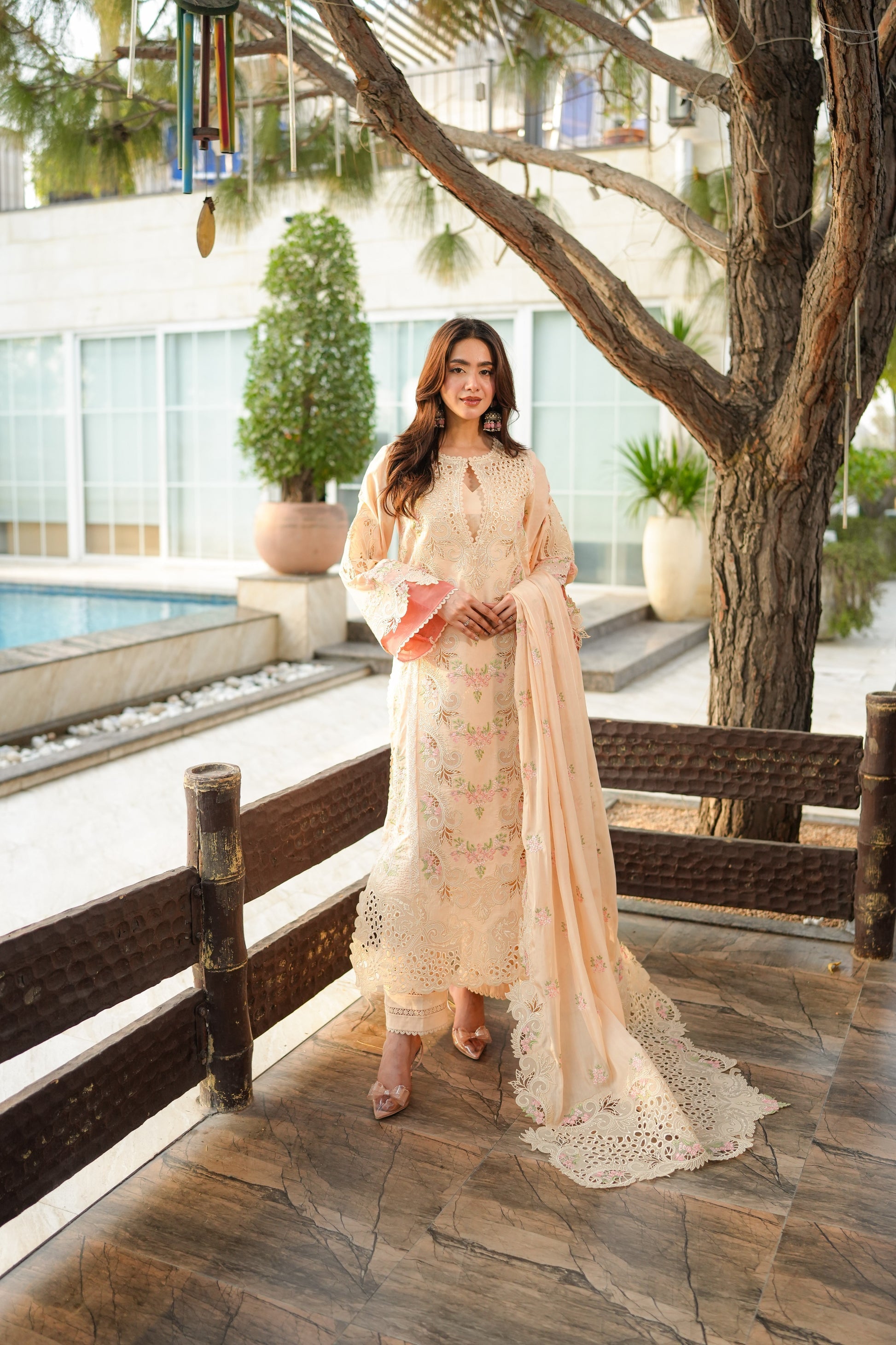 Aneelas - 3pc Embroidered Unstitched Signature Lawn - P3631